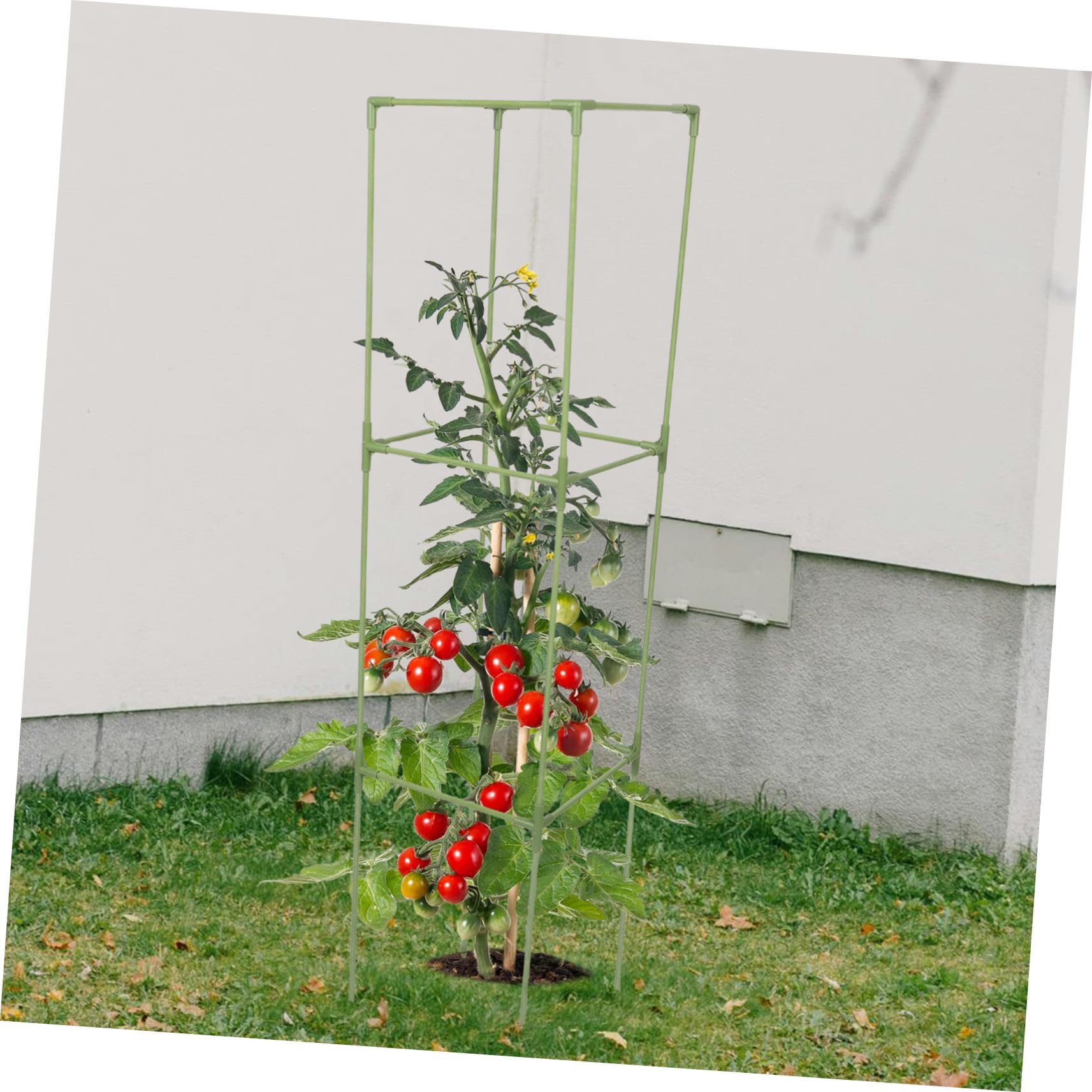 SEWACC Support pour Plantes Carré 1 Set en Fibre de Verre et PP Vert