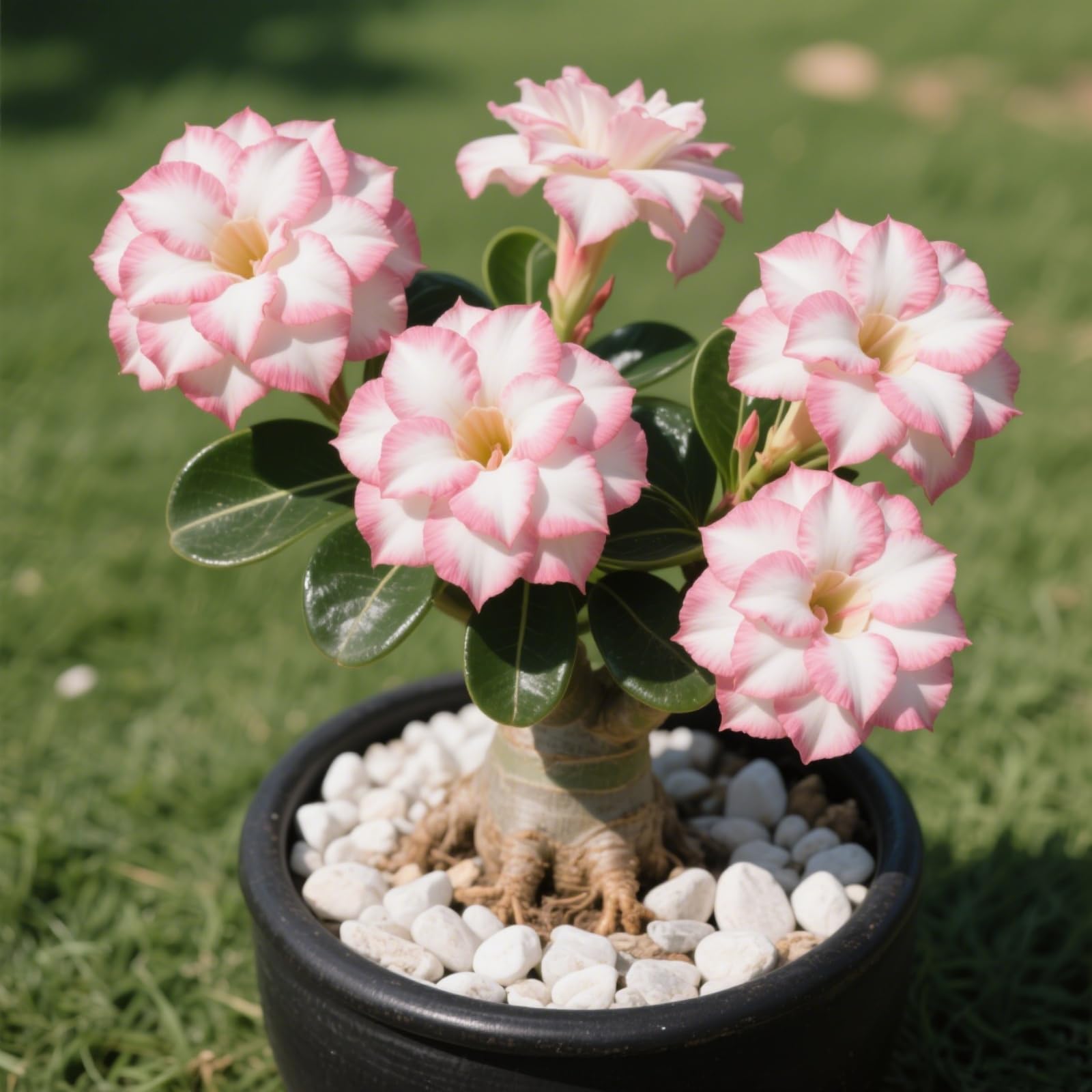 Desert Rose/Double-Flowered Desert Rose-Hardy Perennial,Desert Rose Plants UK, Excellent Display-B-3 Bulbs