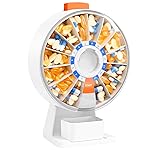 Daviky Pill Dispenser Daily, Large Pill Organizer with Wall-Mounted or Standing Use, 14 Days Pill Box, Push Button Design, Weekly Pill Organizer for Vitamin, Medicine.Supplement, Fish Oil