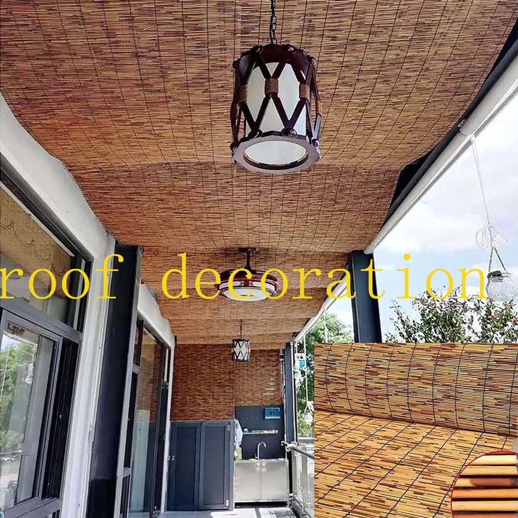 Rotolo di recinzione in bambù per balcone e giardino, altezza 1,4 m, ombra naturale per esterni, per villa patio, ecologico, per cortile e terrazza.