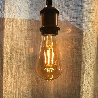 LED Edison Bulb, Vintage Light Bulb, Dimmable 6W E27 LED Bulbs, Led Filament Bulb, Antique Style Retro Amber Glass Screw Lamp, ST64, 2200K, 600LM, 6W - 6 Pack [Energy Class F]