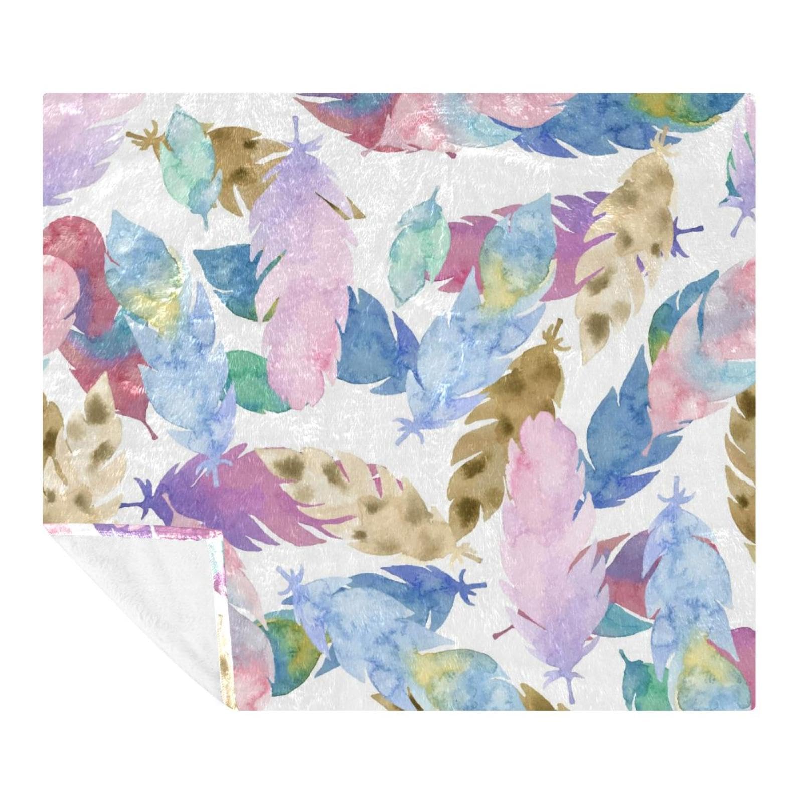 Couverture polaire en microfibre 150x130 cm légère pour lit et canapé