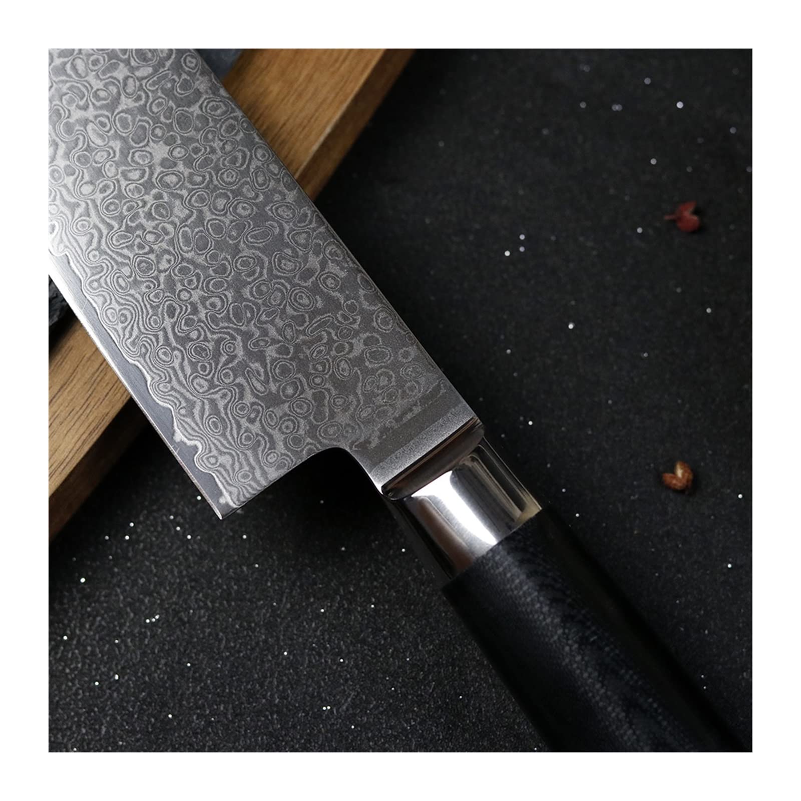 Küchenmesser VG10 Damaskus Steel Blade G10 rundes Griff scharfe scharfe Fleisch und Gemüse Schneidwerkzeug Koch Messer (Color : Fruit Knife)