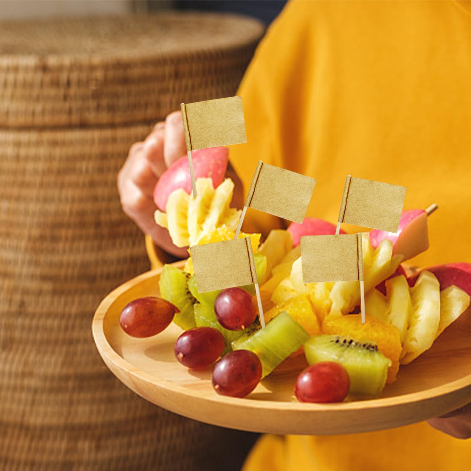 150 Bandierine Stuzzicadenti Carta Kraft - Decorazioni Per Torte, Cupcake E Feste