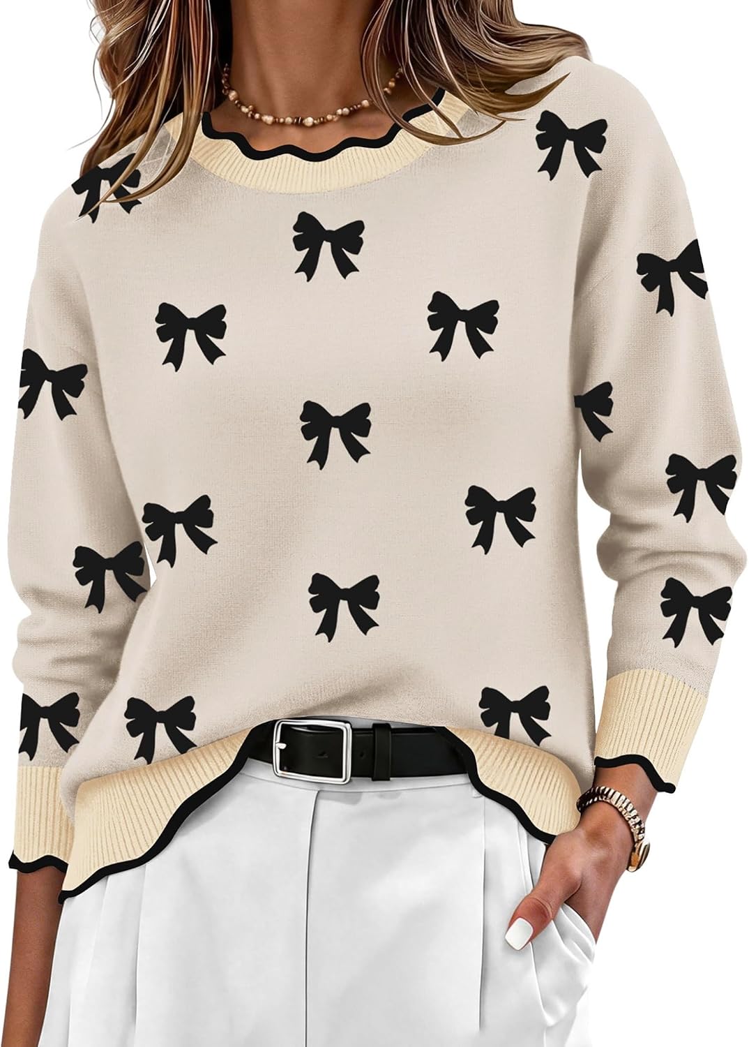 Zeagoo Fall Clothes 2026 Fall Casual Loose Fit Pullover Sweaters for Women