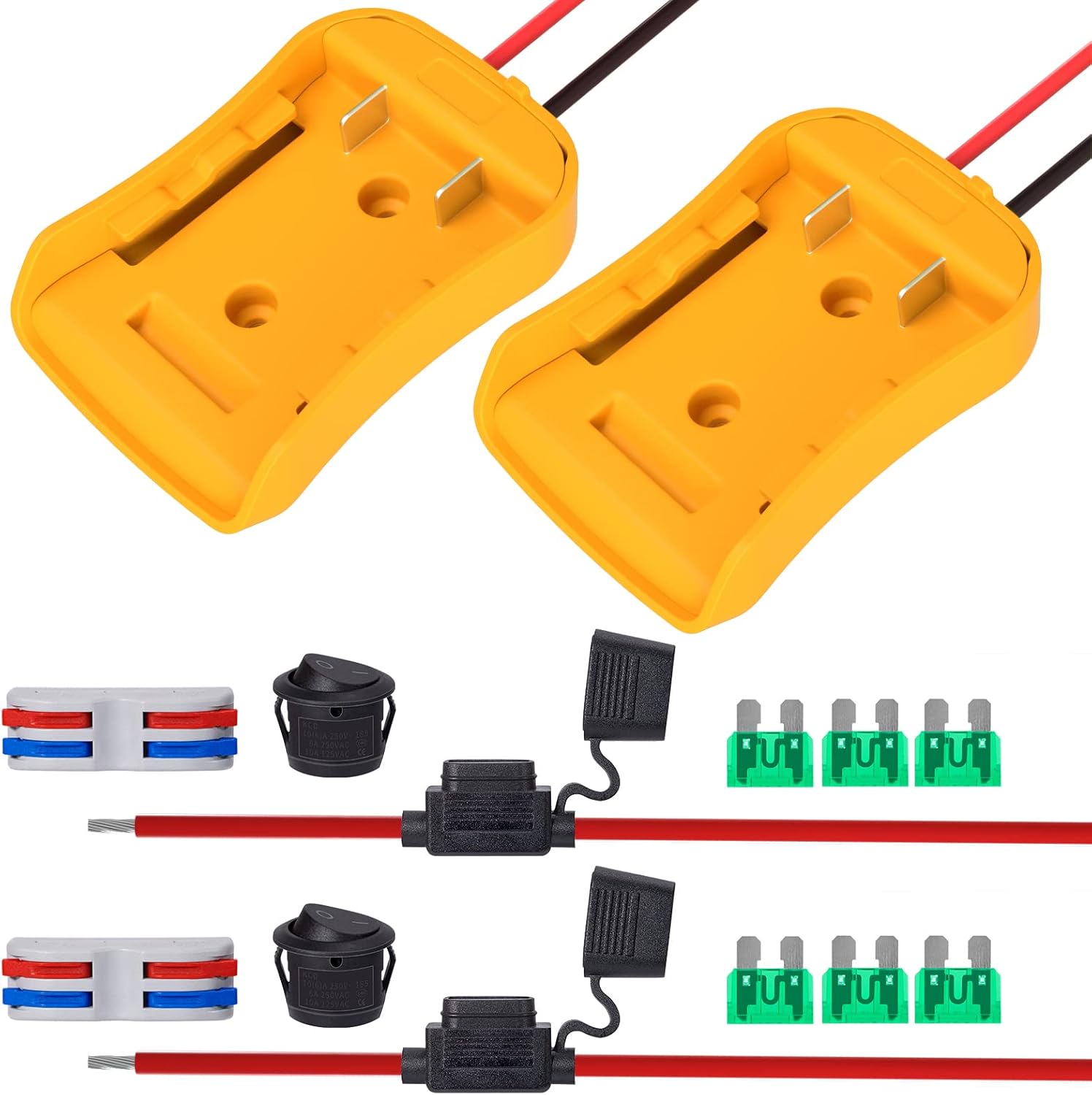 2 Packs Power Wheels Adapter for DeWALT 20V Battery Adapter