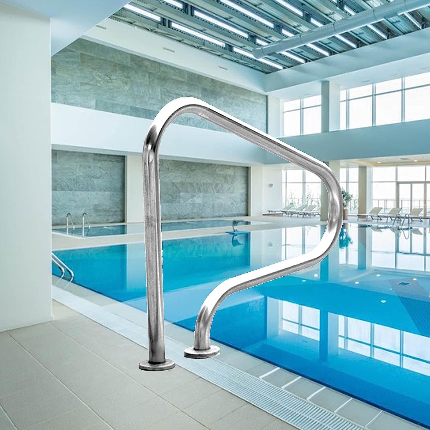 Sdgeryeeg One Color Handrail， Pool Handrail Handrails Swimming Hand Rail, 304 Stainless Steel, Easy Installation Rails