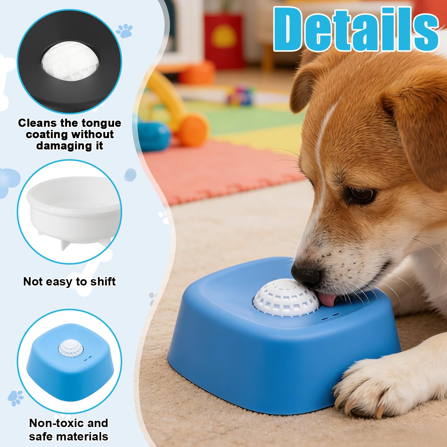 Schleckball Hund, 2PCS Lick Bowl Für Hunde, Hundelickspielzeug, PP Nassfutter Lick Pad mit Saugnapfbecher, Hund Leckt Futternapf, Lick Sphere Integrierter Drehkugel, Langeweile Reduzierung (C)