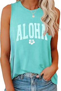 On Cruise Time Coconut Tree Tank Tops for Women Summer Vacation Sleeveless Shirts Casual Beach Praty Graphic Tees Vest