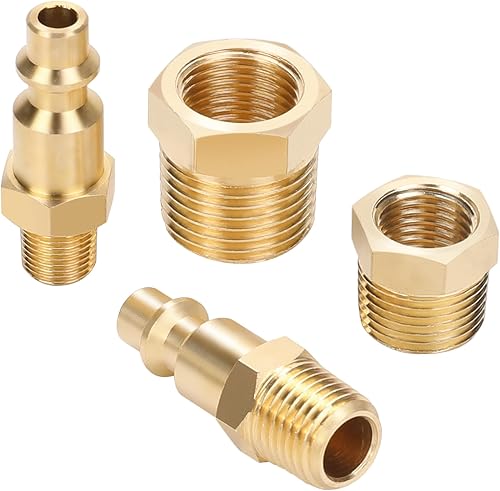 Hromee Winterize Plug to Male NPT Fittings Kit, Industrial Style Adapters to Winterize Blow Out Backflow Preventer and Pressure Vacuum Breaker (PVB) for Sprinkler Systems