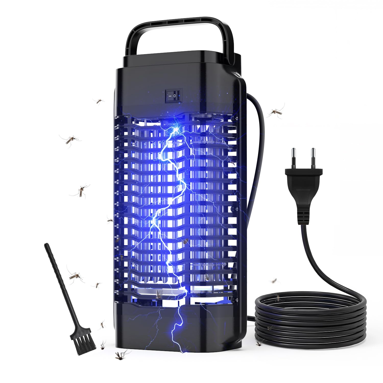 Lampe Anti Moustique Tueur d'Insectes Électrique 4200V Haute Puissance Résistant à l'Eau Intérieur Extérieur