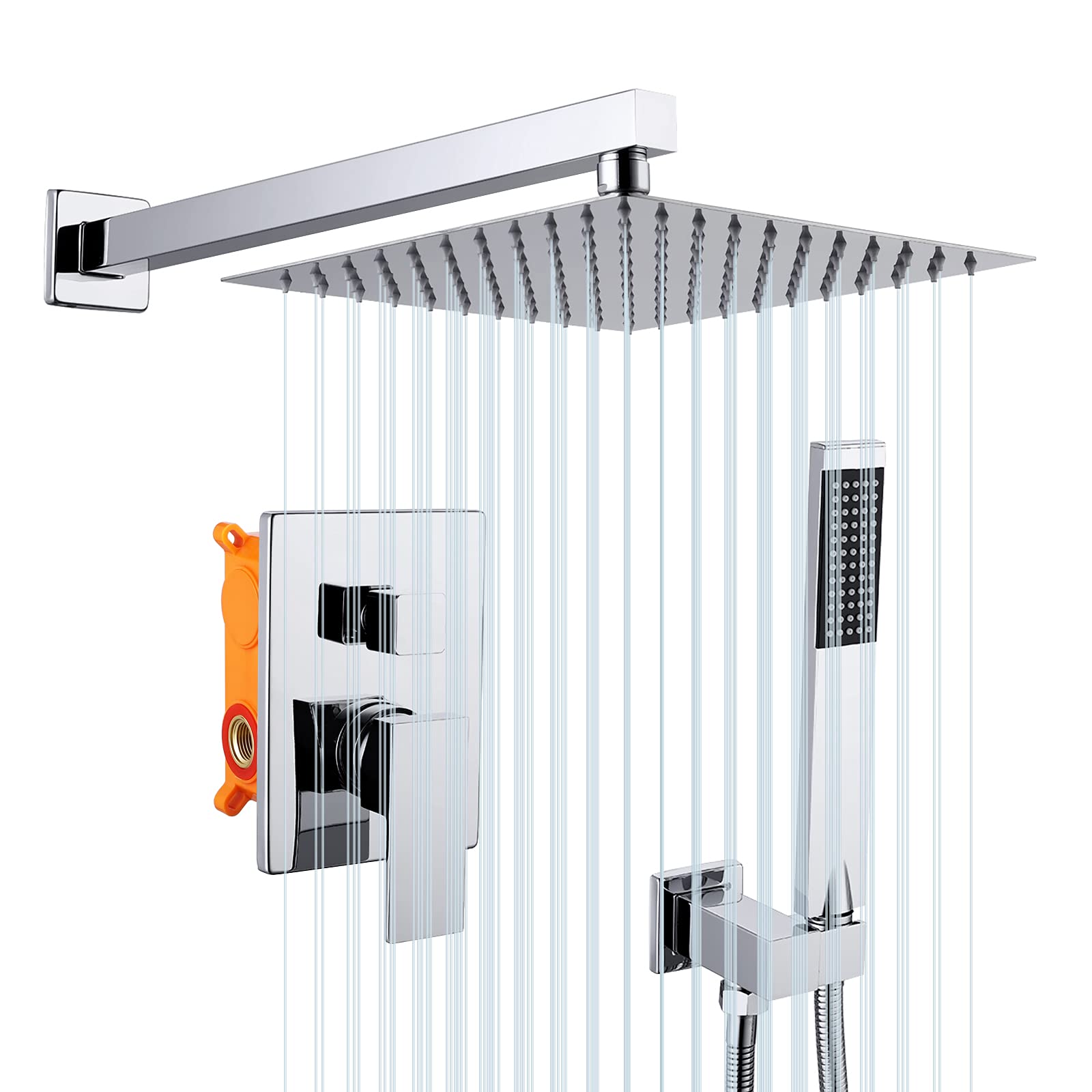 KES Shower Set 3Function Mixer Shower Kit 10Inch Shower Head with