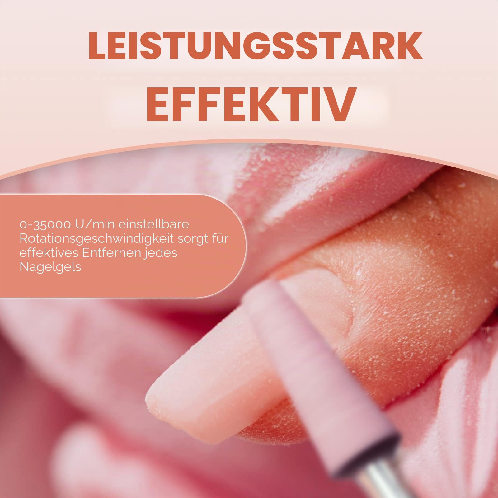 JCMaster TouchPro+ Nagelfräser 35000 U/min - Deutsche Marke - Gelnägel & Acrylnägel Profi Set Elektrisch Grund Packung, Inkl. 4 Bits, Fußpflegegerät, Kunstnägel, Stufenlose Regulierung Touchbedienung