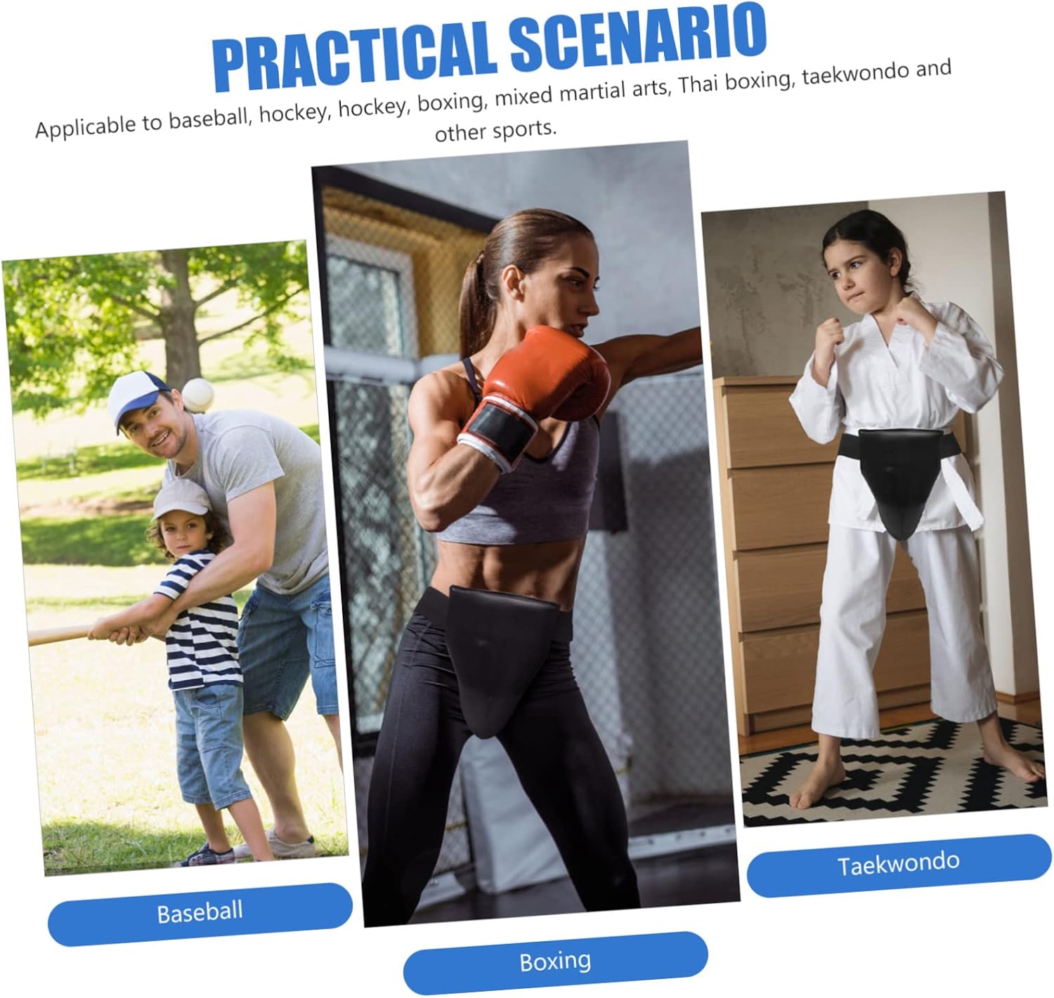 2pcs Boxing Crotch Protector Training Groin Protector Crotch Guard Athletic Pelvic Cup Hockey