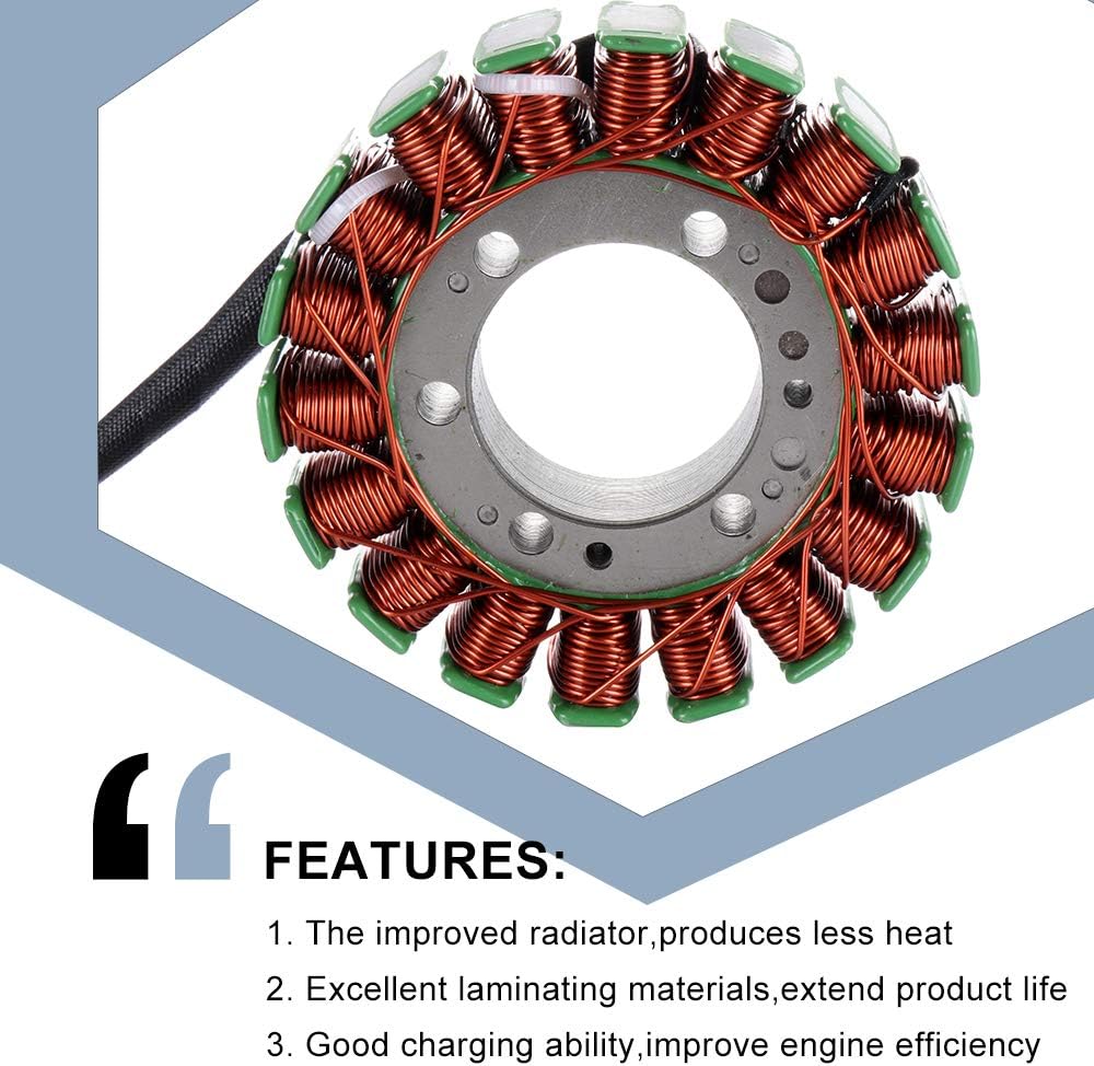 ECCPP Generator Stator Magneto Fit for 2006-2016 for YAMAHA YZF R6 Compatible with 2C0-81410-00-00 2C0-81410-01-00 Stator