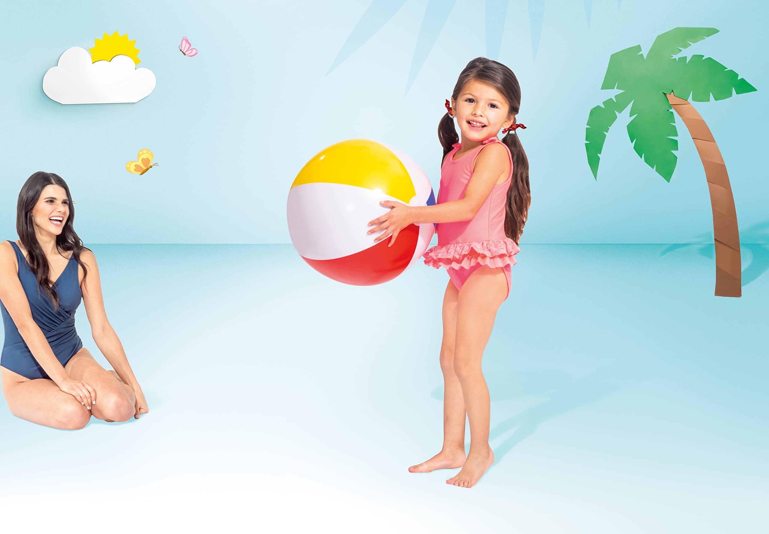 VWretails Glossy PVC Panel Inflatable Beach Ball - 20" (Multicolor) 2
