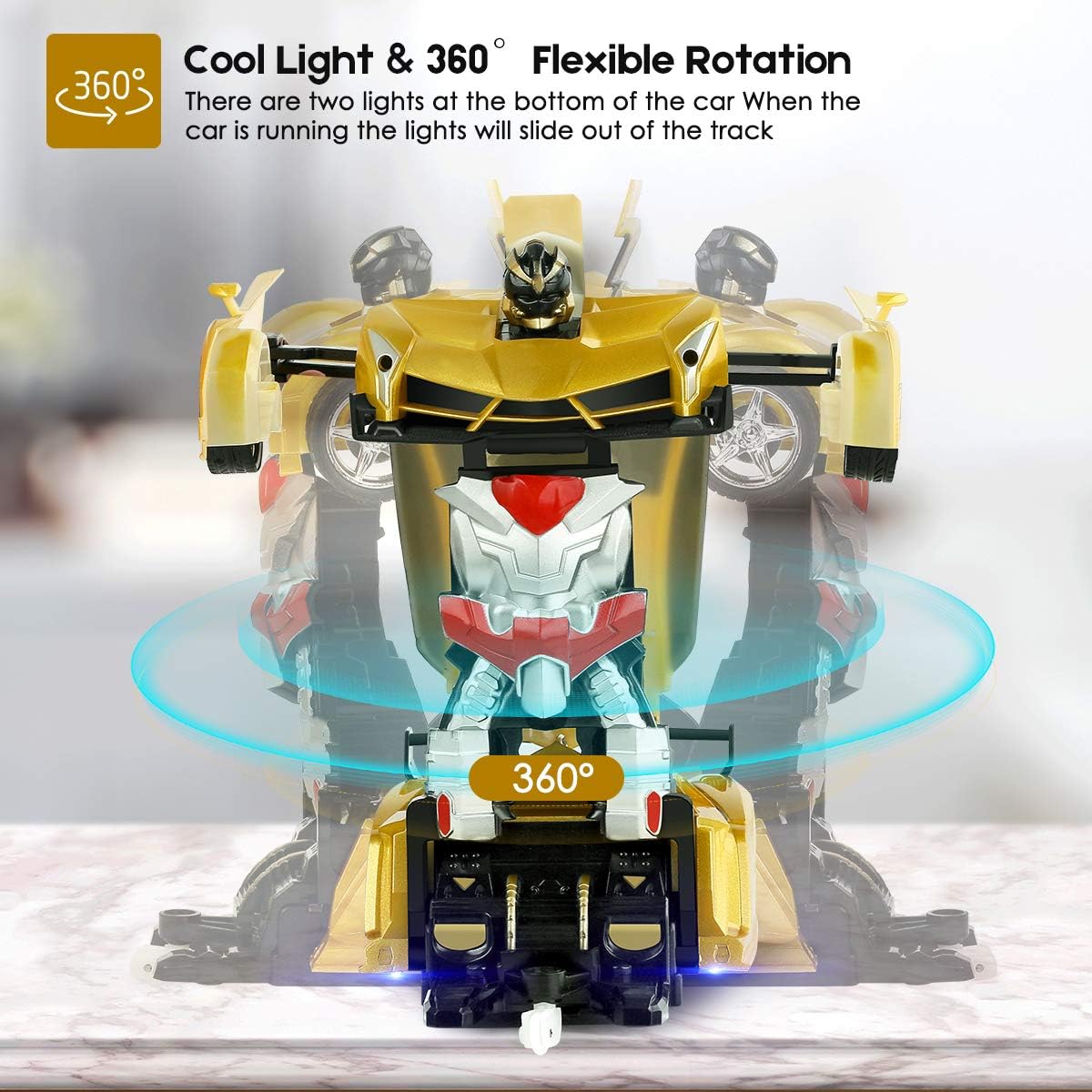 Remote Control Car Transforming Robot, BIFYTON Transform Car Robot with One Button Transformation and 360 Degree Rotating Drifting, RC Cars Robot Toys for Kids Boys and Girls : Toys & Games