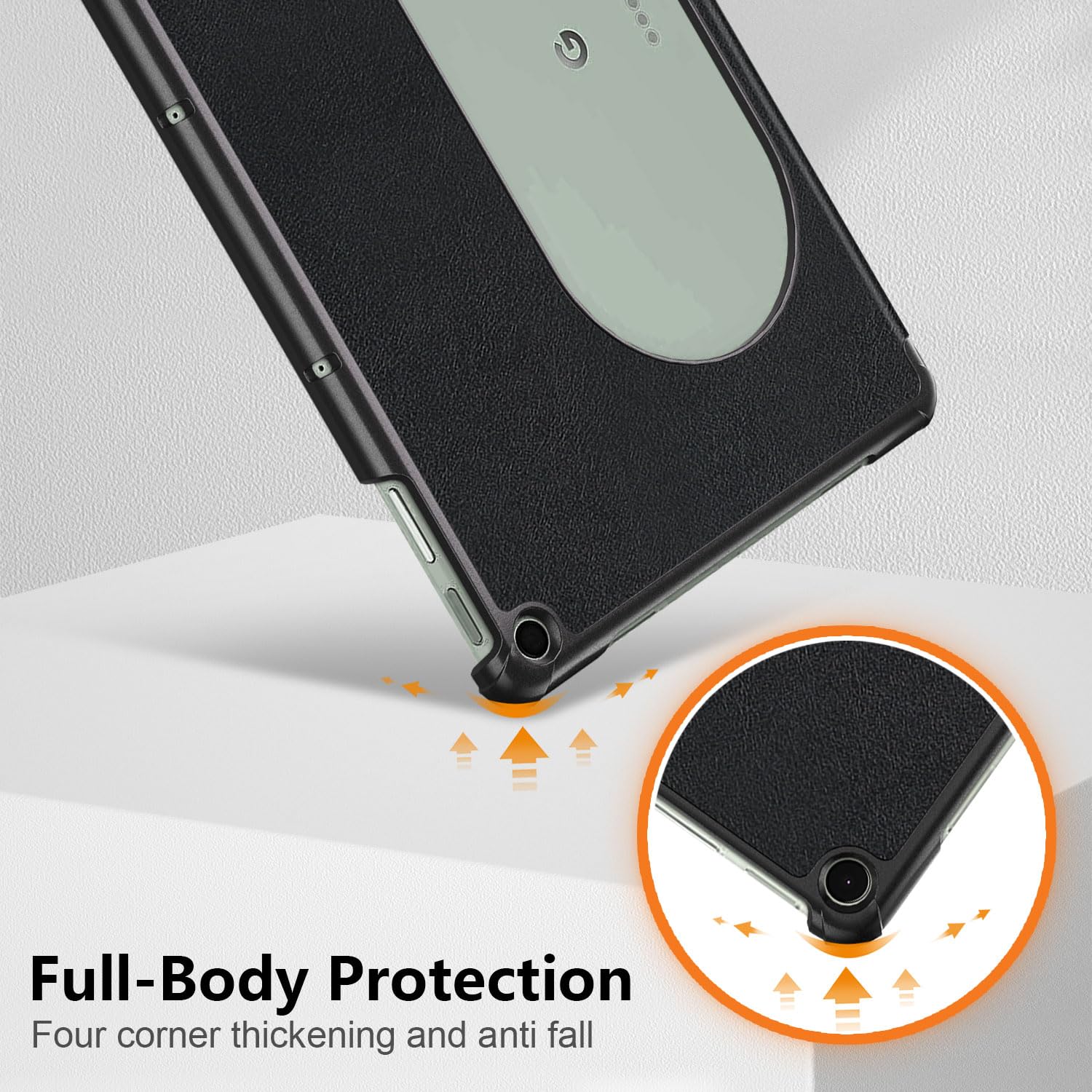 Funda Para Google Pixel Tablet 11 Pulgadas 2023 - Carcasa Delgada Con Soporte Plegable, Color Negro