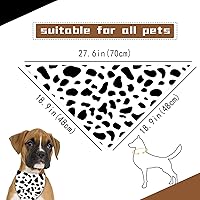 Vista 37 de Sunflower with Leaves Dog Bandana Washable Pets Scarf Triangle Adjustable Handkerchief, Double Sided Printing, Black,Sunflower (Large)