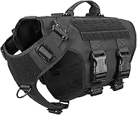 Vista 1 de ICEFANG GN3 - Arnés táctico para perros con 6 hebillas, chaleco Molle para perro con asa, cobertura de 3/4 del cuerpo, panel de gancho y bucle