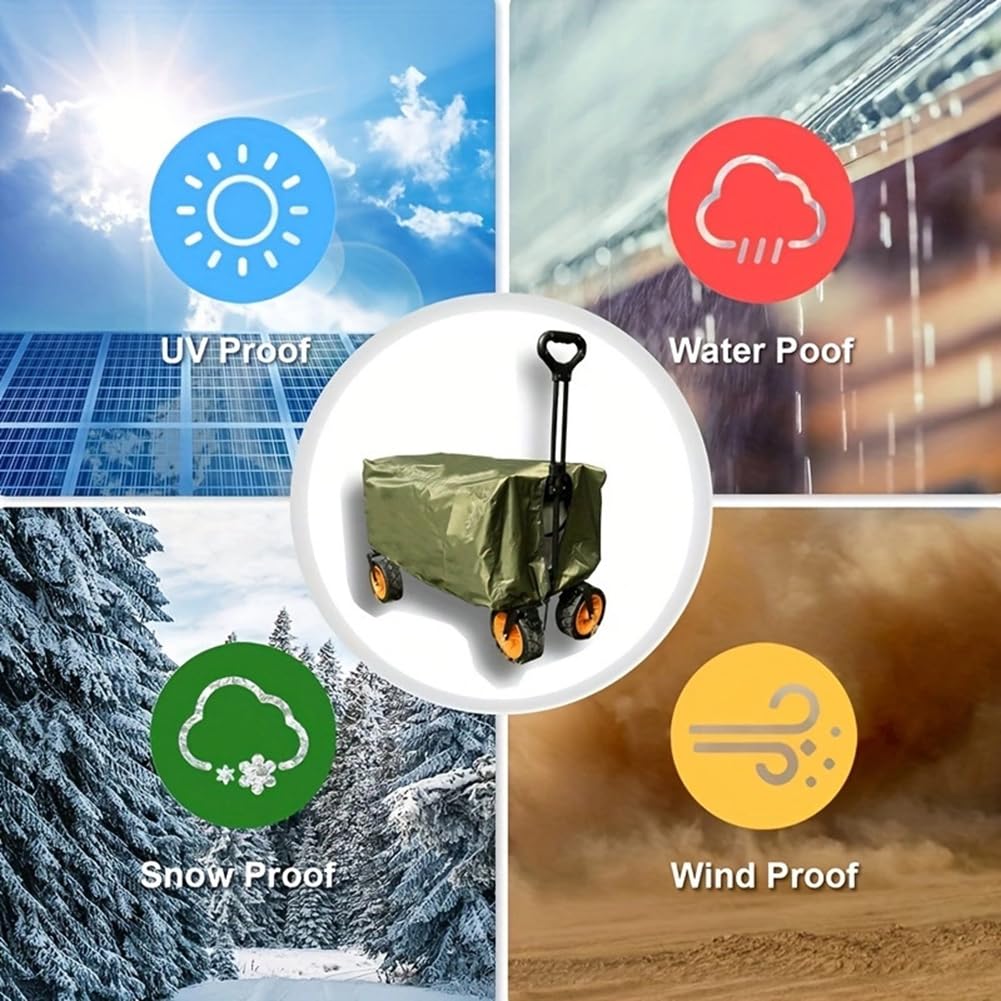 Housse Impermeable Chariot Housse De Protection De Chariot De Jardin, Housse De Pluie Protection Chariot De