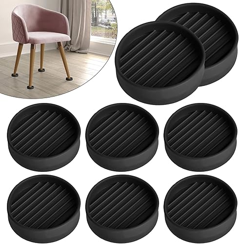 Paquete de 8 tapones antideslizantes para patas de sofá, 2 pulgadas, almohadillas redondas de goma para muebles, protectores de patas de muebles,