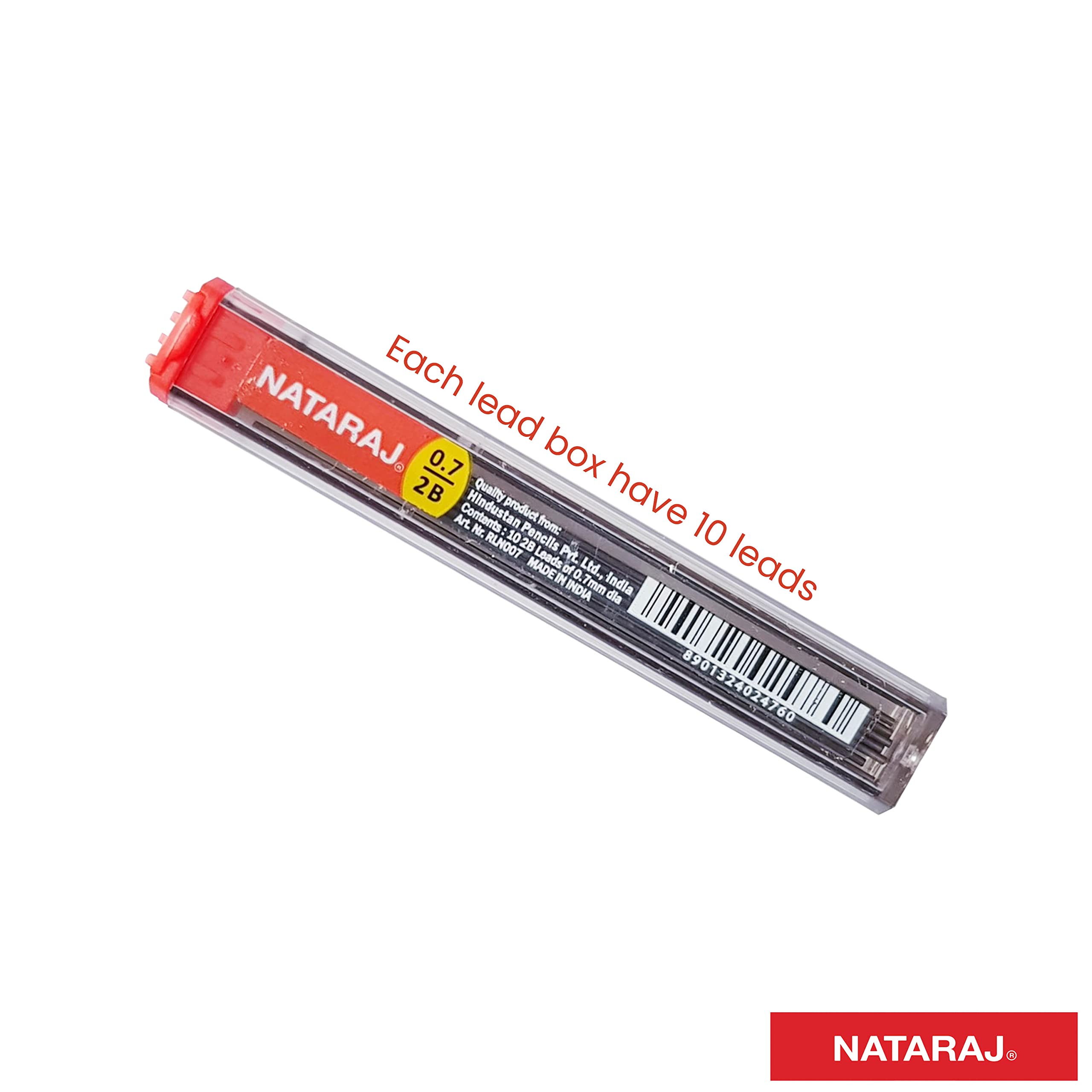 0.7mm 2B Pencil Lead Refills, Pack of 100 Leads, Mechanical Pencil Hi-Polymer Lead Refills, 60mm Length, 10 Leads/ 1 Tube - Image 4