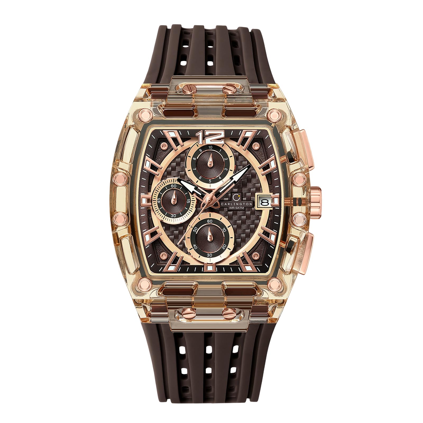 Nitro Analog Chronograph Men’s Polyurethane Strap Wrist Watch | Quartz Movement | Water & Shock Resistant Watch for Men | Casual & Formal Wear - CT_7105-image-10