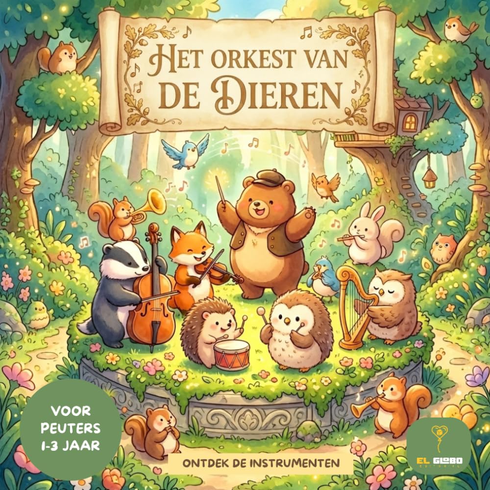 Het Orkest van de Dieren: Voor peuters 1-3 jaar: Prentenboek voor Peuters 1, 2, 3 Jaar - Leerzaam Voorleesboek over Muziekinstrumenten en Dieren - ... voor Baby en Kleuter - Dieren Geluiden Boek