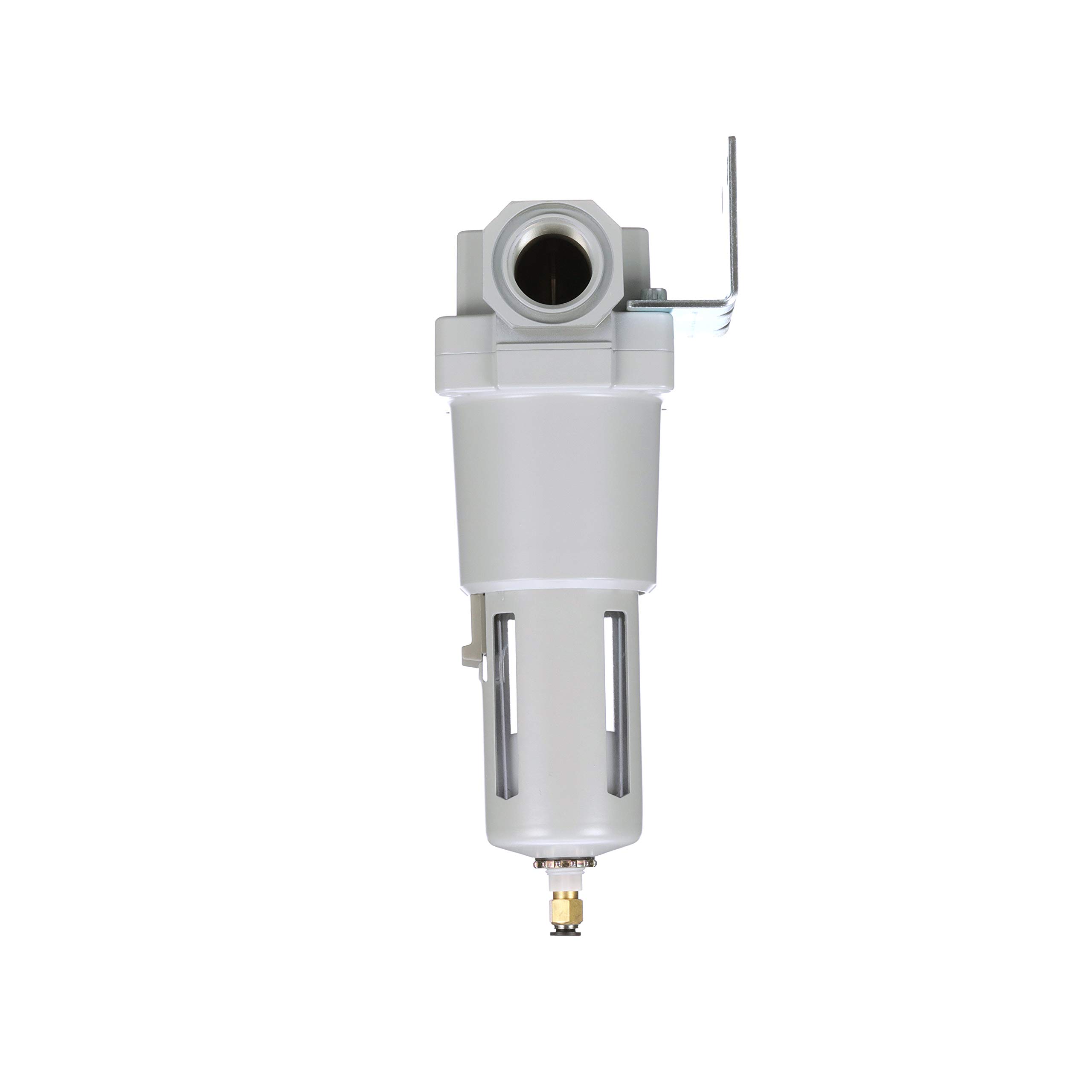 PneumaticPlus SAF600-N10BD - Filtro antiparticolato ad aria compressa, 1" NPT, 10 micron, con scarico automatico, staffa