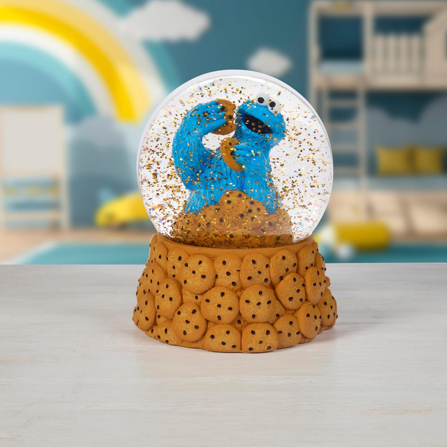 Precious Moments Sesame Street Cookie Monster Nom Nom Musical Snow Globe, Plays C is for Cookie Song