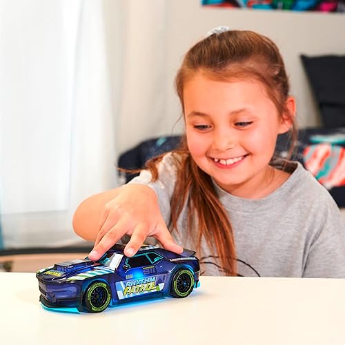 Miniatura 4 de Dickie 203763008 Light Streak Rhythm Patrol 203763008 Vehículo de fricción retro con funciones de sonido y luz para mayores de 3 años