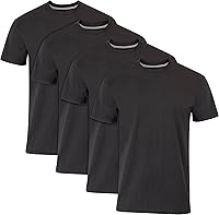 Vista 1 de Hanes Mens Ultimate Men's Fresh Iq Slim Fit Crew Undershirt, 4-Pack
