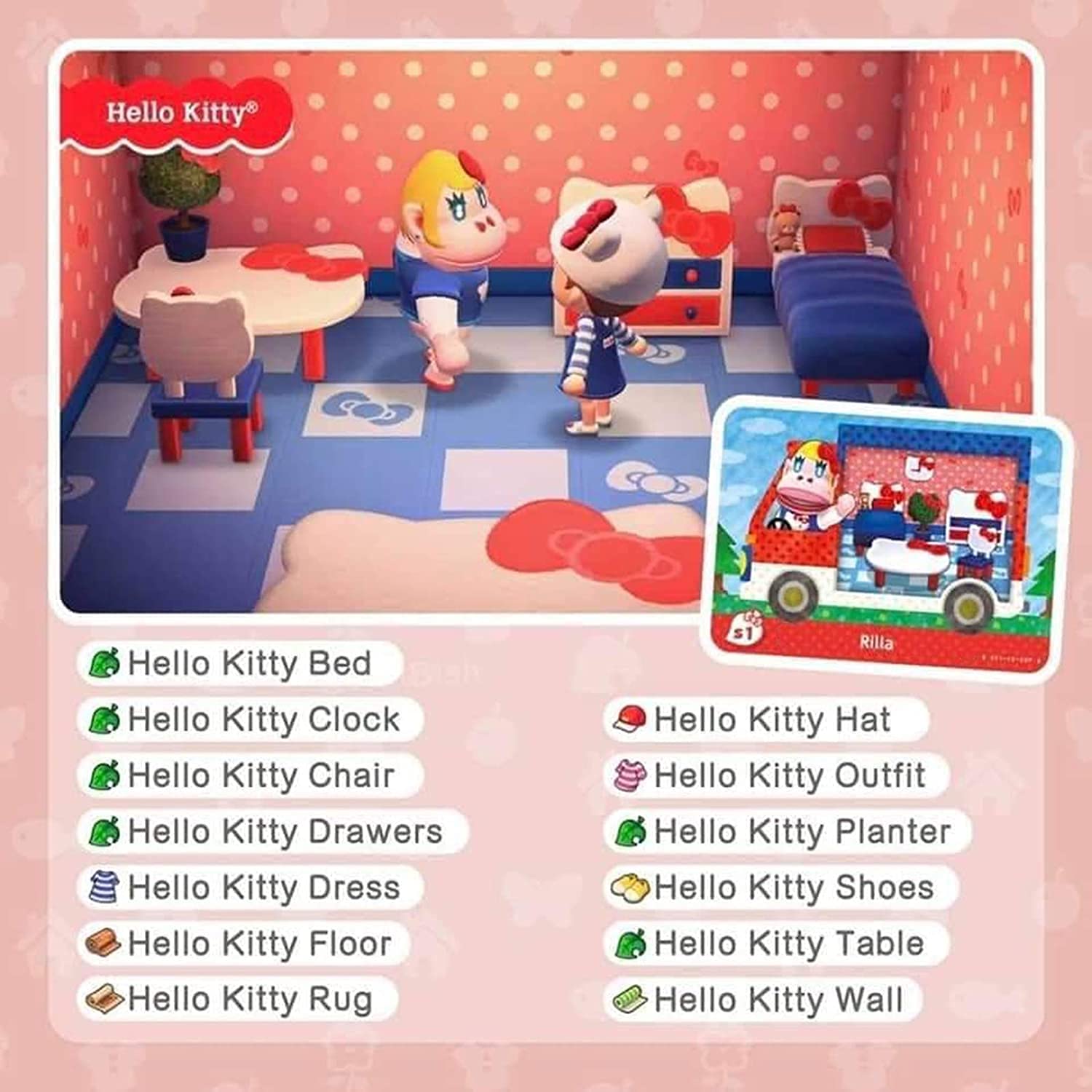 Amazon | ACNH サンリオ パックカード RV ビレジャー 家具 動物用