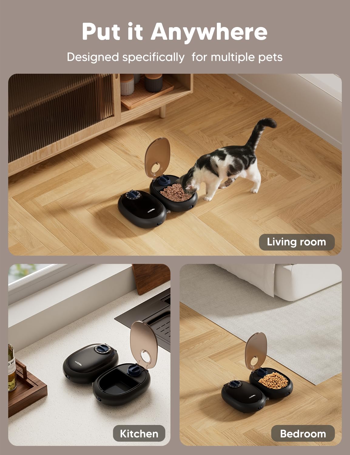 WOPET Automatic Cat Feeder for Wet Food – 48H Programmable Pet Food Dispenser with Ice Pack for Freshness, Yogurt & Canned Meals – Perfect for Cats, Kittens & Small Dogs - image 3