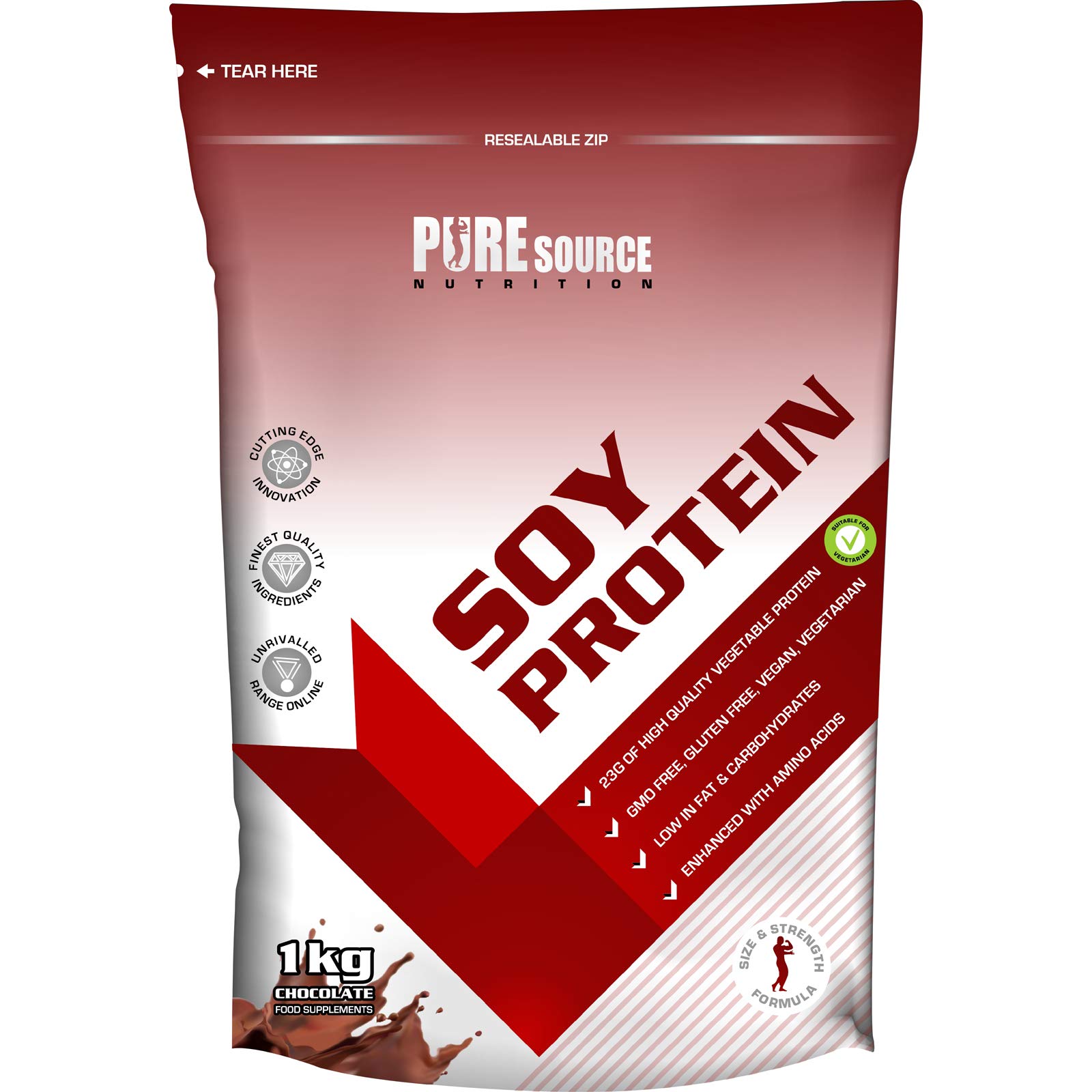 Buy Pure Source tion100 Vegan Soy Protein Isolate 1KG / 1000g