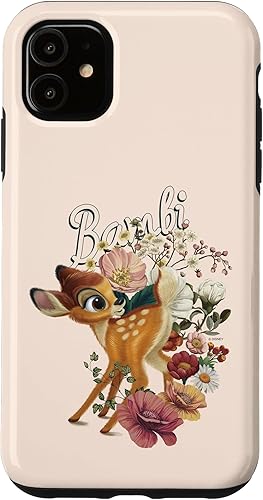 Funda con logotipo de retrato floral de Disney Bambi para iPhone 11