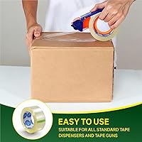 Vista 8 de Cinta de embalaje de alta calidad de 2.0 mil de 3 pulgadas x 110 yardas (24 rollos) – Cinta de embalaje transparente para envío, cinta adhesiva
