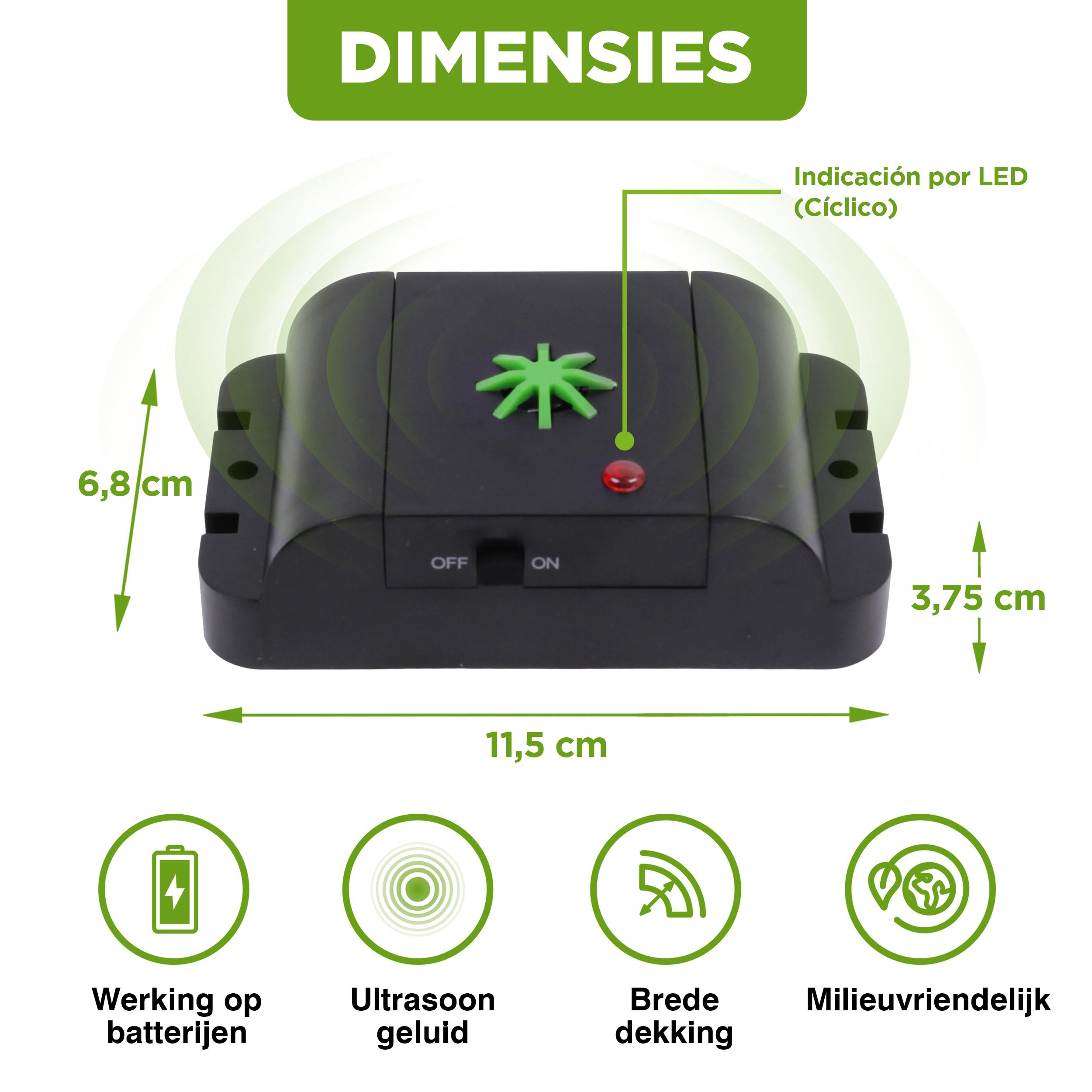 ISOTRONIC Repelente ultrasónico para Gatos y Perros: disuasivo para Gatos en graneros, Jardines, Coches y garajes; ahuyentador para Perros a Pilas con un Alcance Efectivo de 40 m² (3 Unidades).