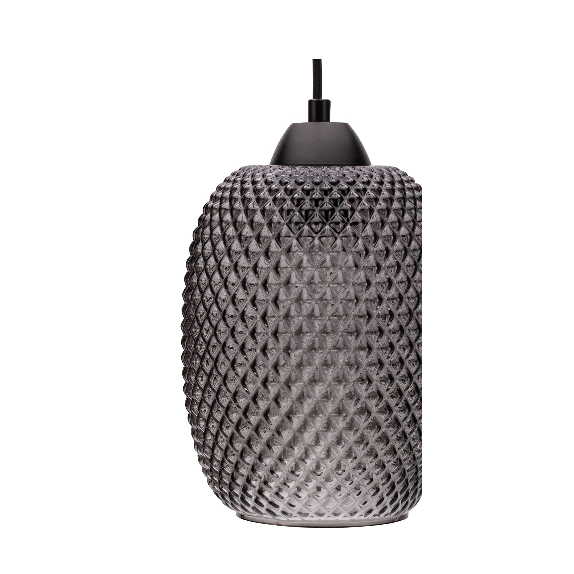 Pauleen 48188 Luminaire en suspension Gleaming Glamour 20 watts max. verre fumé, noir, verre, métal E27