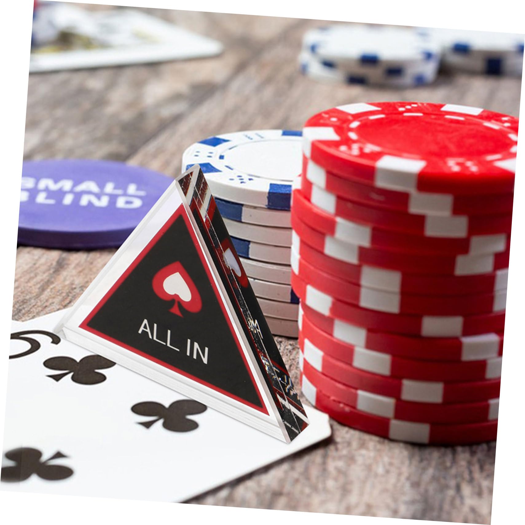 Podwójne Żetony Pokerowe i Dealer Button z Podwójną Stroną Akcesoria Do Gry Pokera z Małym i Dużym Blindem Tokeny All In Do Imprez Towarzyskich