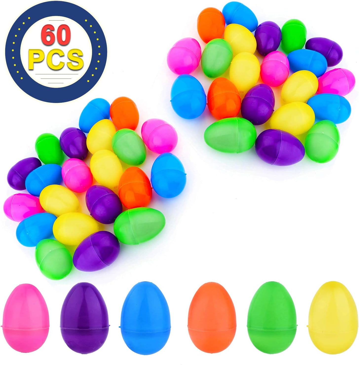 Totem World 60 Fillable Plastic Easter Egg Hunt Party