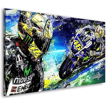 Art Designs24 Valentino Rossi Canvas Wall Art Print Room and Wall Decoration Plus Sizes