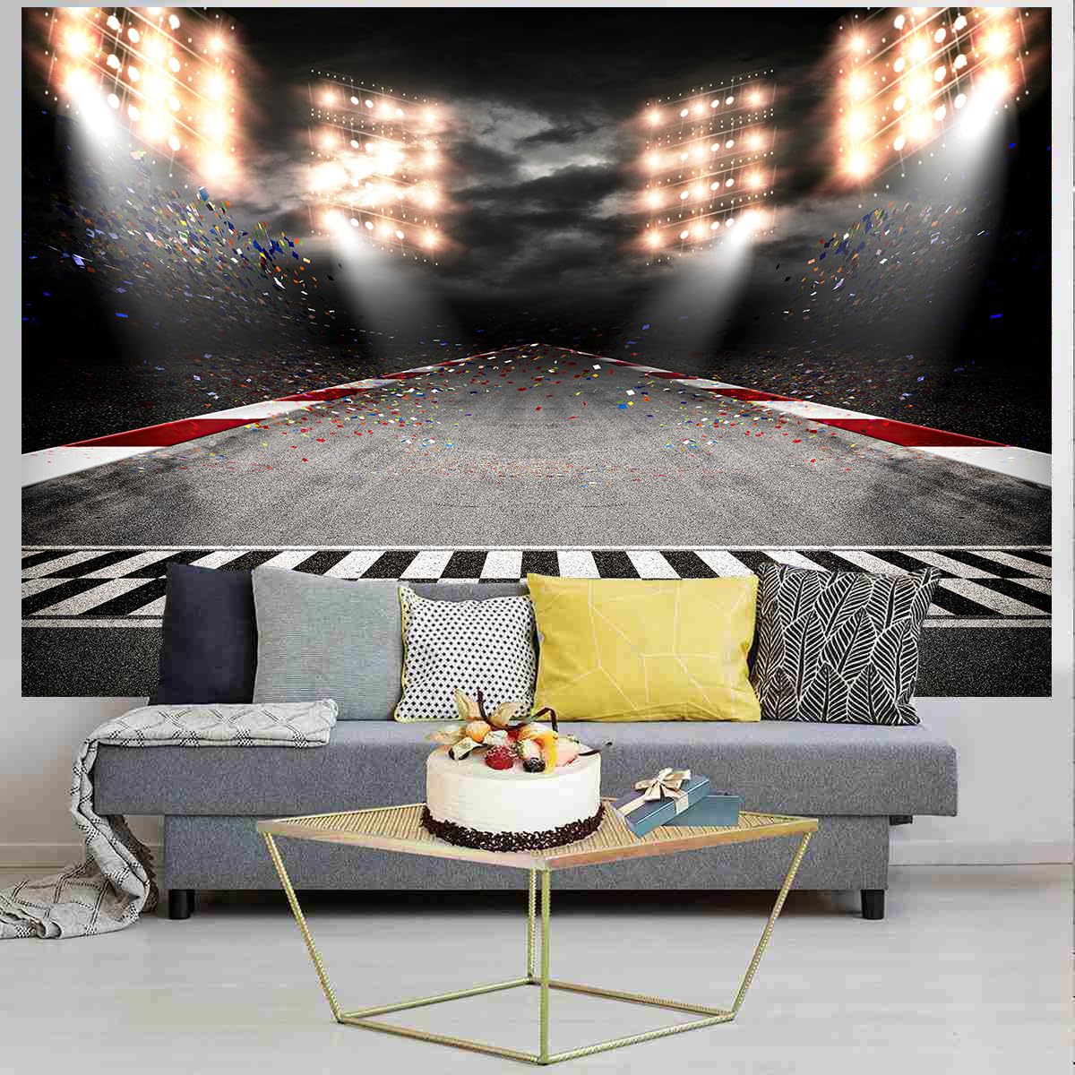 Racing Backdrop Race Car Birthday Party Decorations Cars