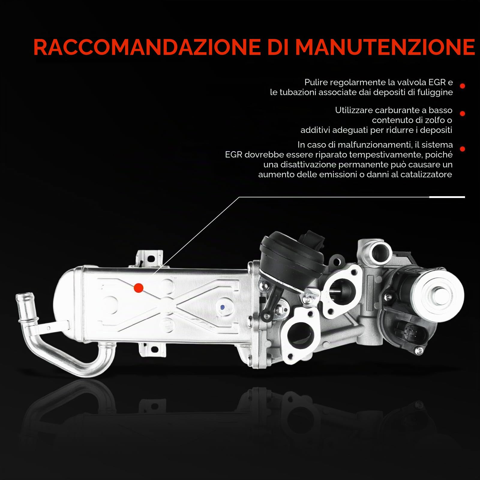 Frankberg Valvola EGR Ricircolo dei gas di scarico per Beetle CC Golf Passa.t Diesel 2008-2021 03L131512AP