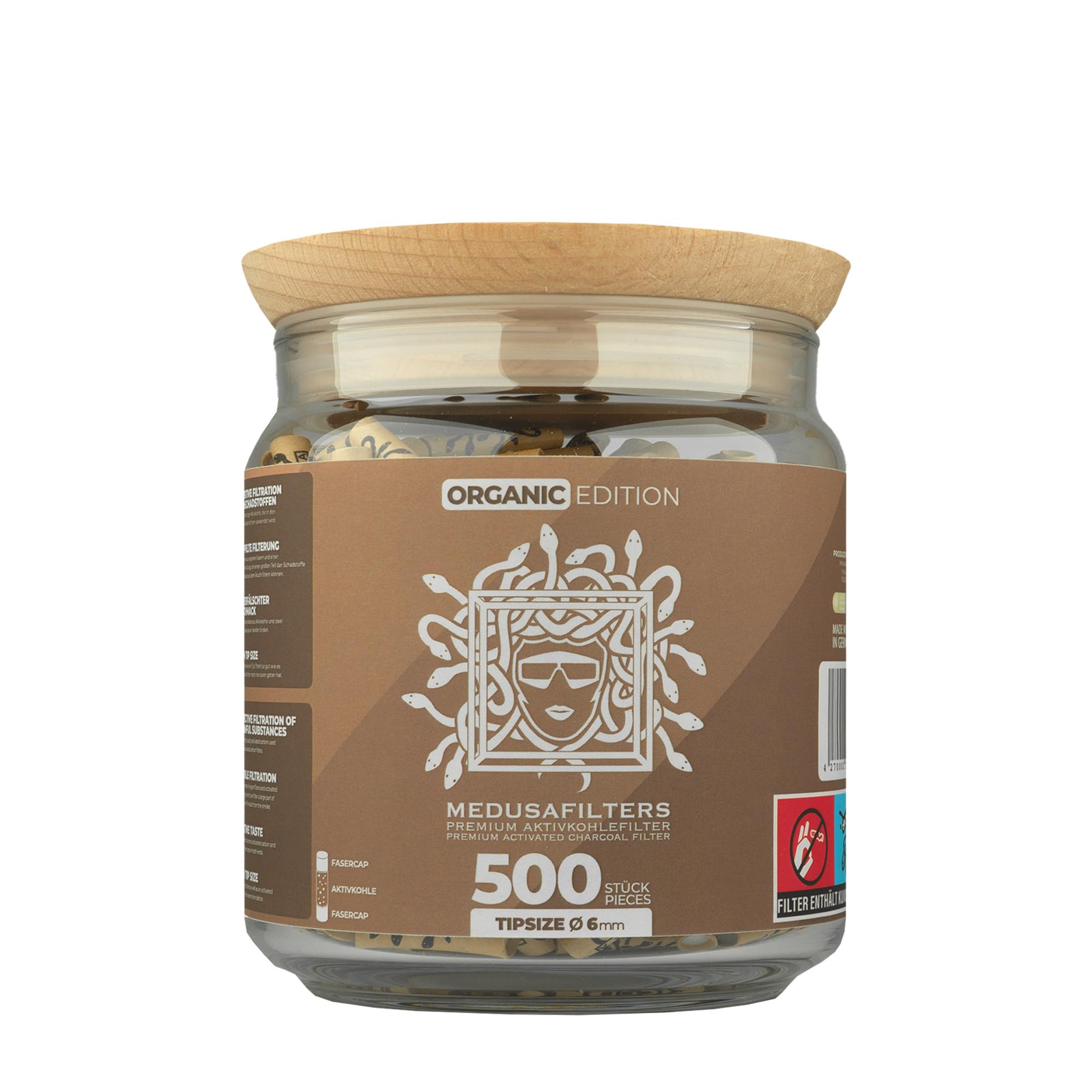 Medusafilters Premium - Filtro de carbón activo (500 unidades)