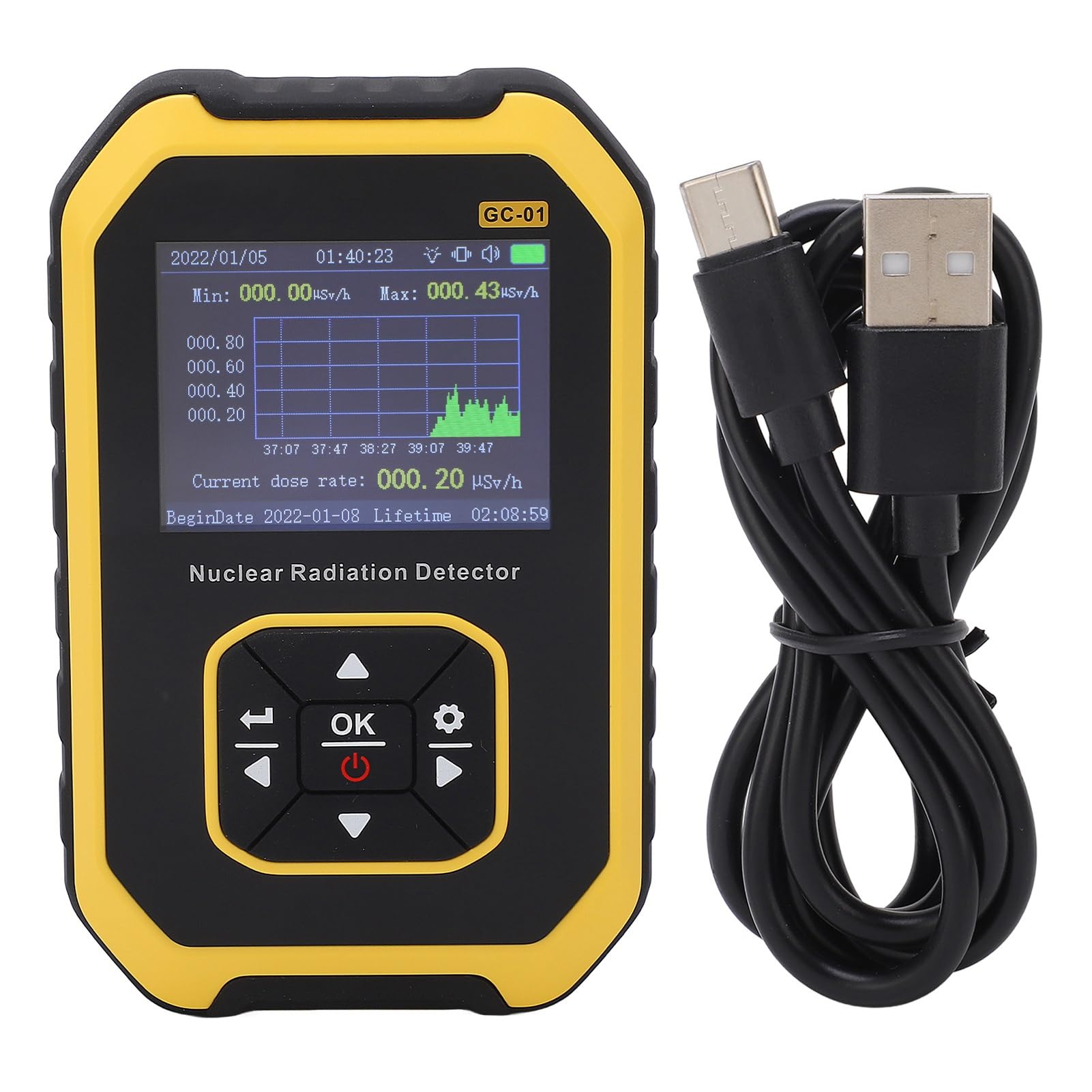 Compteur Geiger β γ X Ray Surveillance en Temps Réel Compteur de Détection Audioactif Numérique pour Carrelage en Marbre