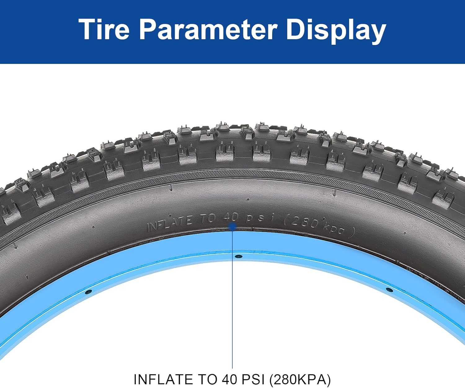 20x3.0 (76-406) Fat Bike Tire 20 inch Fat Bicycle tire Suitable for 20 x 3.0 Off Road/Mountain Folding Replacement Bike Tire (Single)