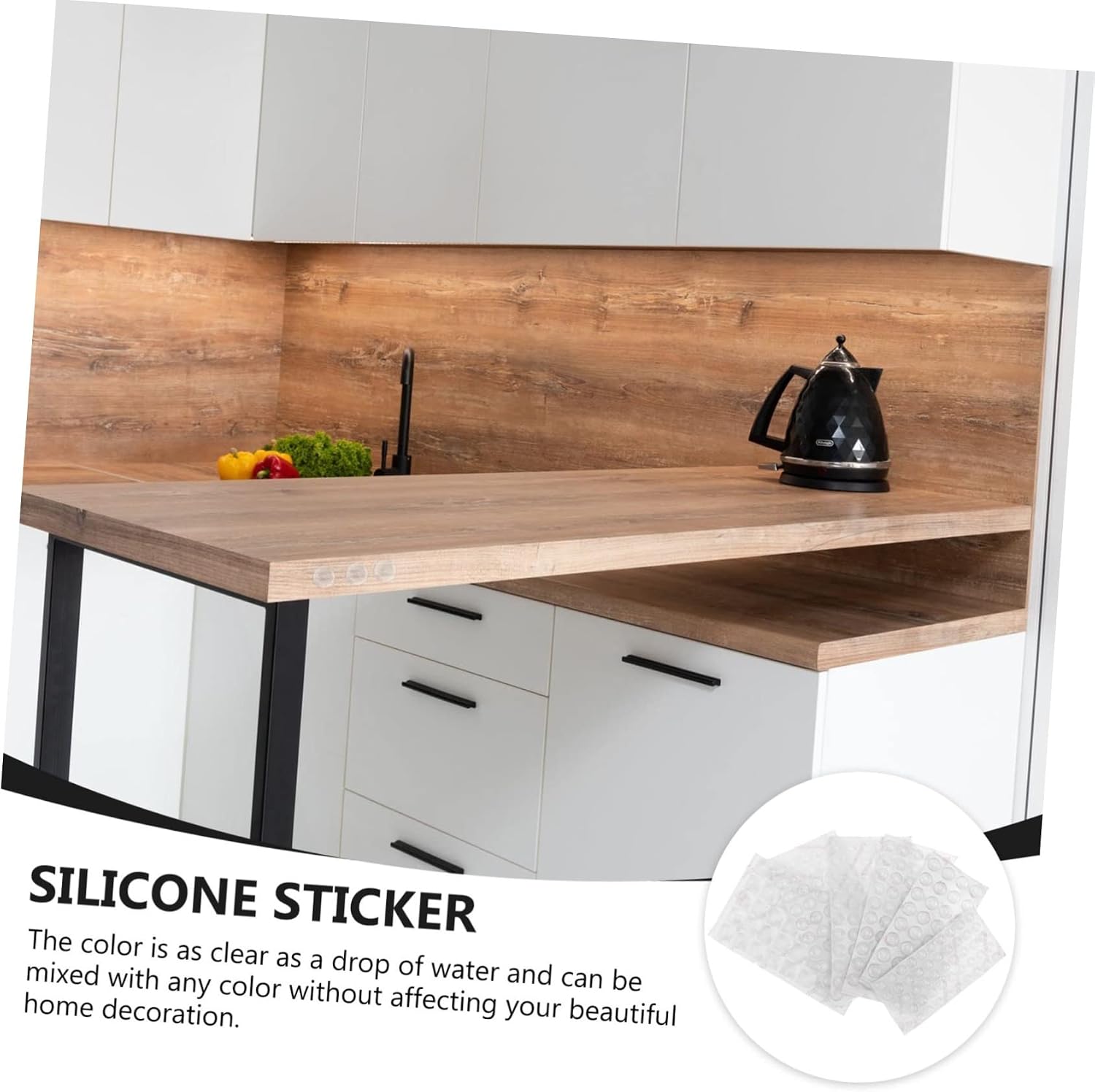 VILLCASE 272Pcs Clear Self Adhesive Bumper Pads for Cabinet Doors and Furniture Noise Dampening Durable Protection Easy to Install Furniture Feet Bumpers