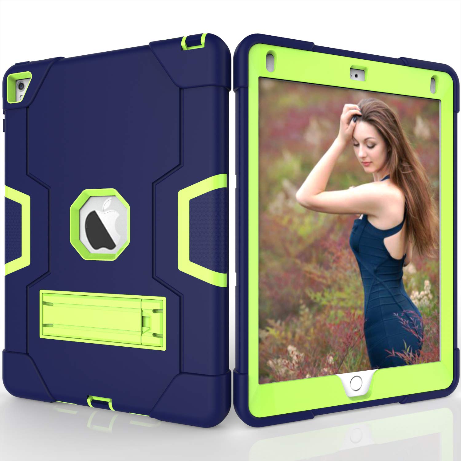 MAKEIT CASE For IPad Pro 9.7 & IPad Air 2 - Shock Absorbent Protective Case With Kickstand